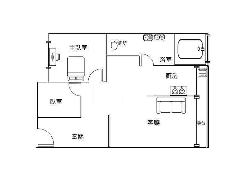 中平商圈3改2房車房屋室內格局與周邊環境