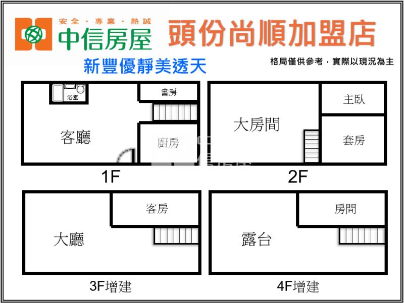 新豐優靜美透天房屋室內格局與周邊環境
