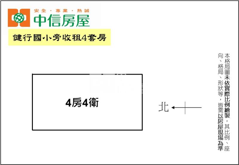 健行國小旁收租4套房房屋室內格局與周邊環境