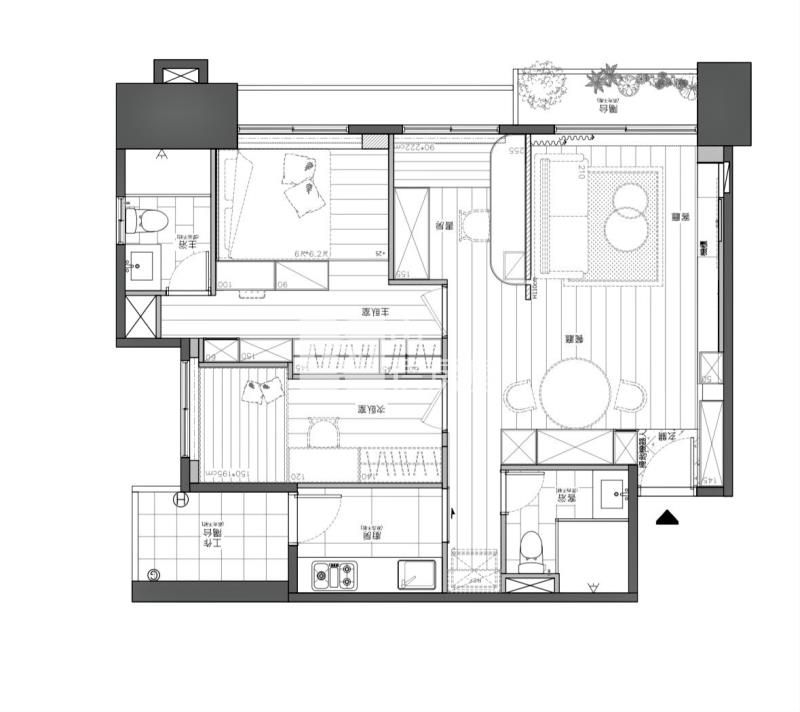 【佳泰大方】2+1房平車｜設計師精品宅｜走路搭捷運房屋室內格局與周邊環境