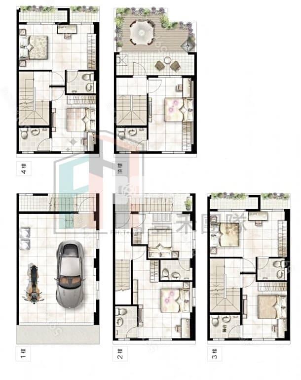 【豐禾】(專)山子頂收租七套房美透天房屋室內格局與周邊環境