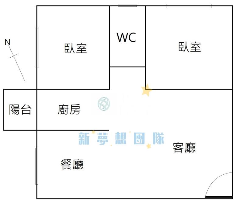 【新夢想】麗盛真鑽幼獅視野透亮2房車房屋室內格局與周邊環境