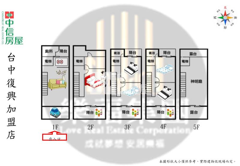 成功商圈6米面寬大地坪雙車電梯別墅房屋室內格局與周邊環境