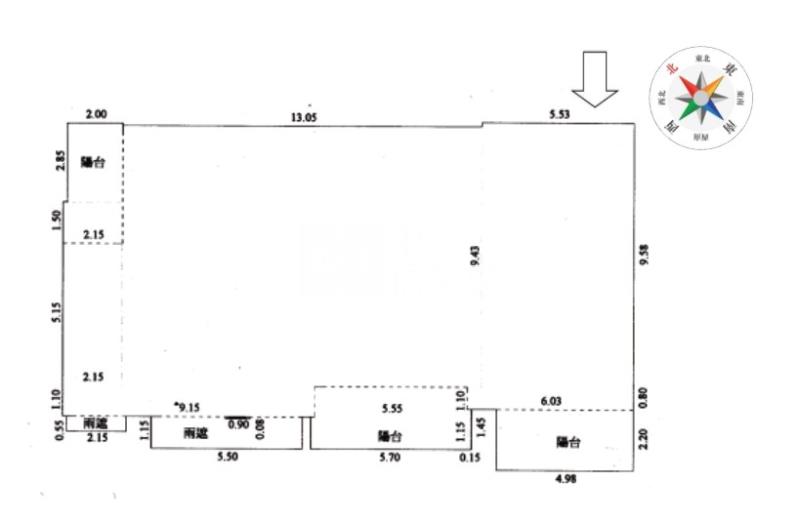 由鉅大謙高樓層毛胚雙平車房屋室內格局與周邊環境