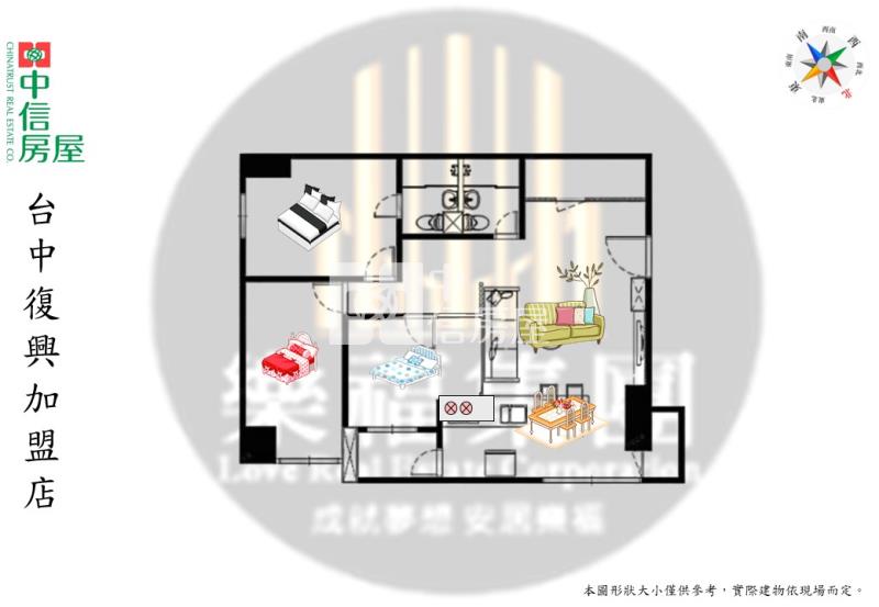 (家綠寶)南區加綠寶免整理三房車位美廈房屋室內格局與周邊環境