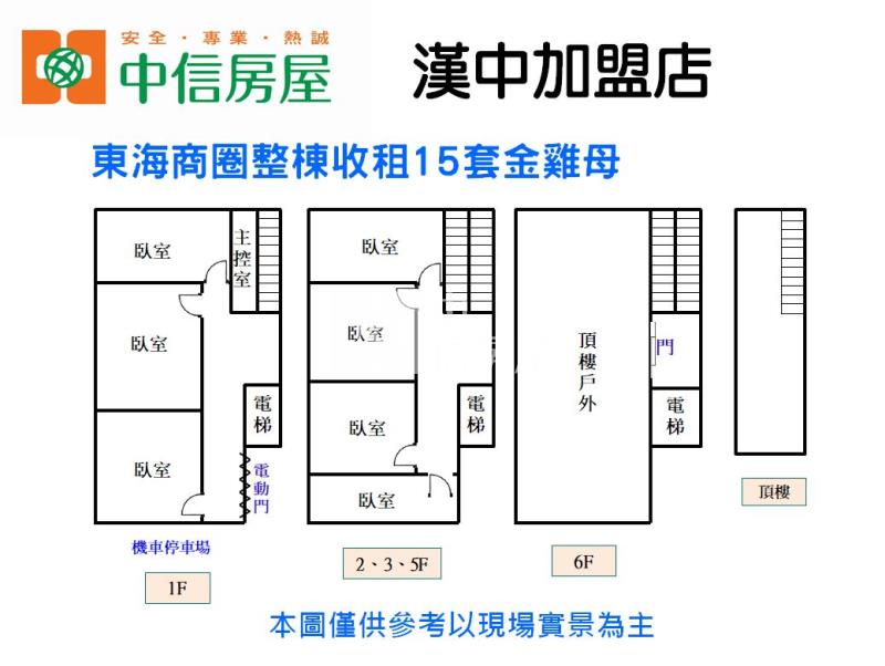 東海商圈整棟收租15套金雞母房屋室內格局與周邊環境