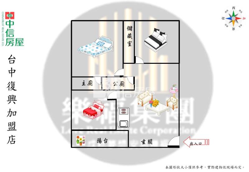 專簽柳川園道旁3大房休旅車位視野戶房屋室內格局與周邊環境