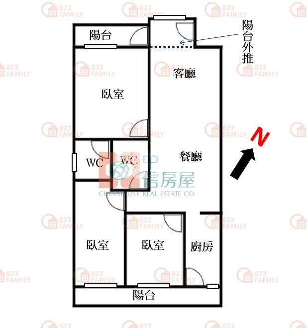 五權車站全新整理三房三樓美寓房屋室內格局與周邊環境