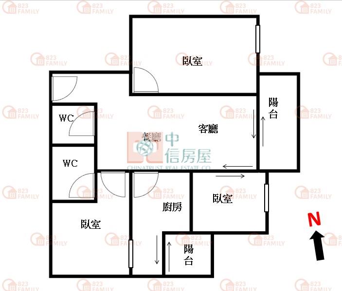 文心百利新整理三房車位捷運宅房屋室內格局與周邊環境