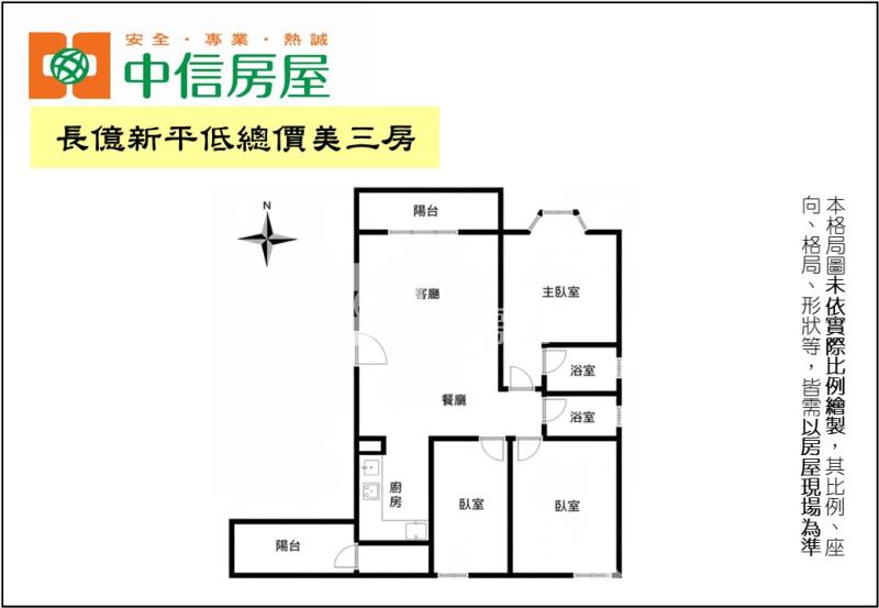 長億新平低總價美三房房屋室內格局與周邊環境