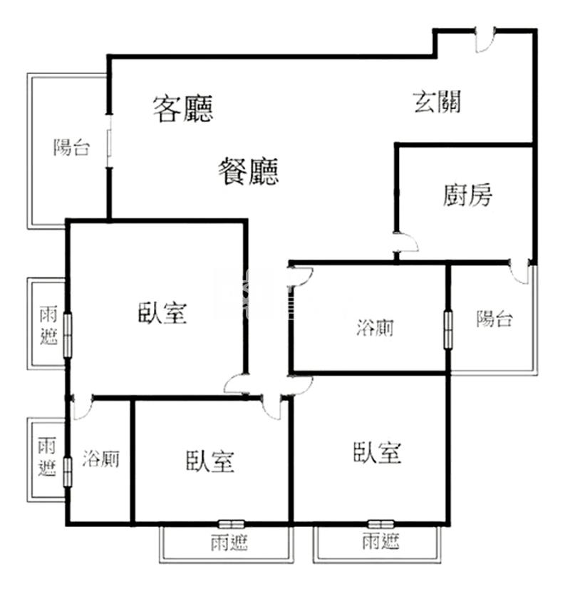 高樓層無限視野三房+平車房屋室內格局與周邊環境