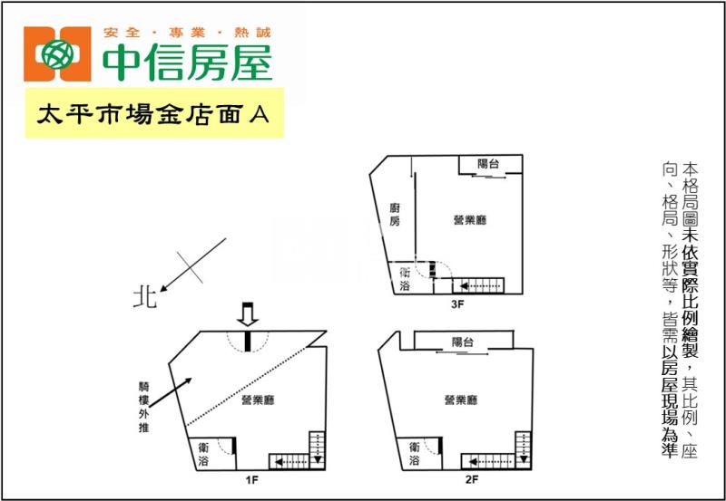 太平市場金店面Ａ房屋室內格局與周邊環境