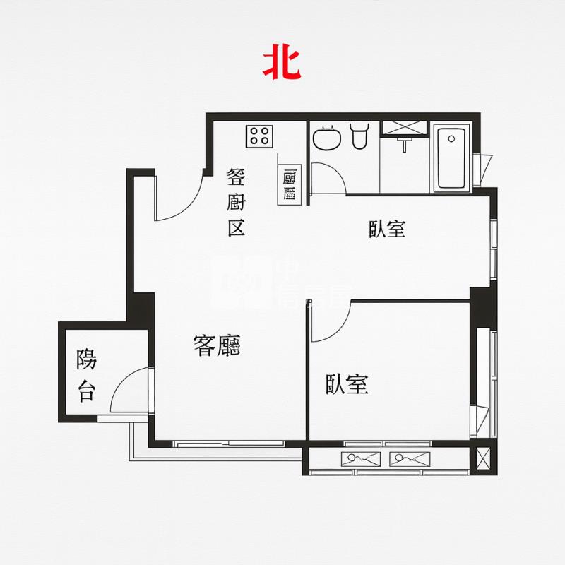 寓上花園.後棟寧靜2房+車位.東山軍功商圈房屋室內格局與周邊環境