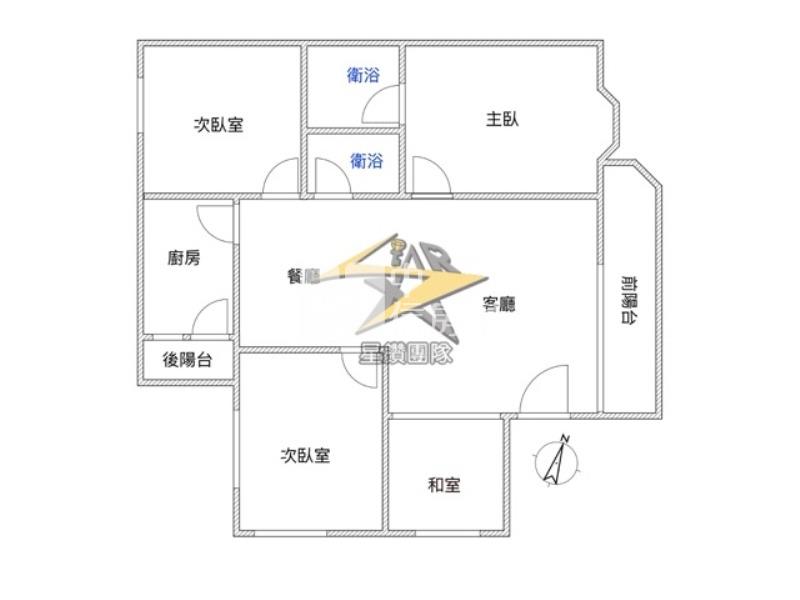 【星鑽】(獨家專任)-小檜溪旁精華地段超大3+1房平車房屋室內格局與周邊環境