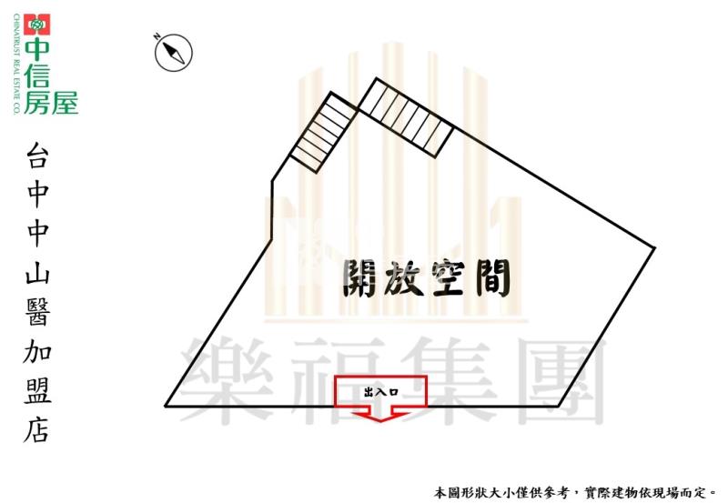 台灣大道捷運藍線角間金店面房屋室內格局與周邊環境