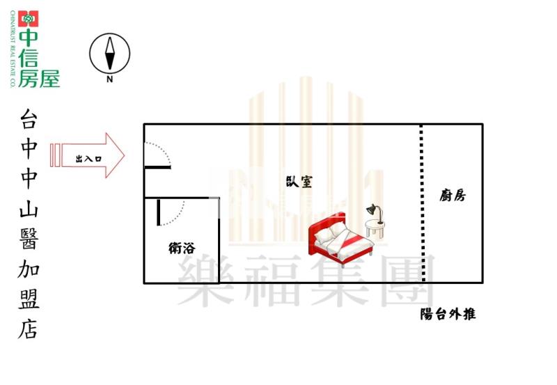 精武車站全新整理套房房屋室內格局與周邊環境