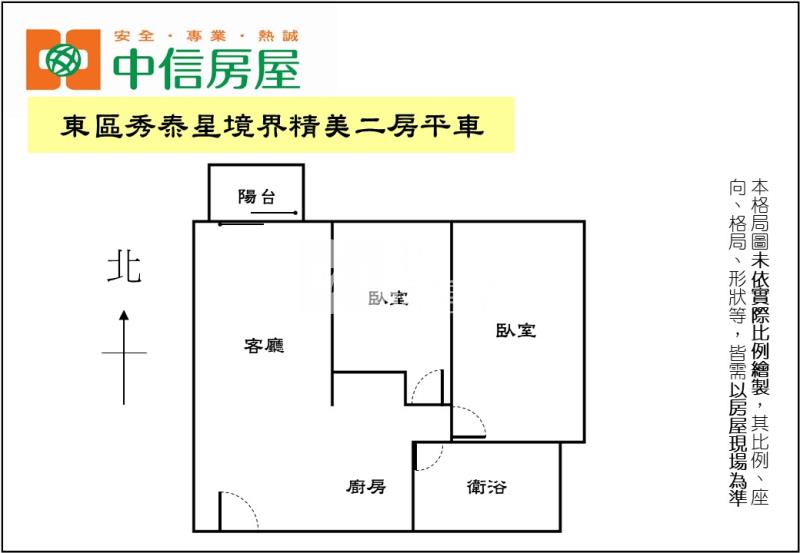 東區秀泰星境界精美二房平車房屋室內格局與周邊環境