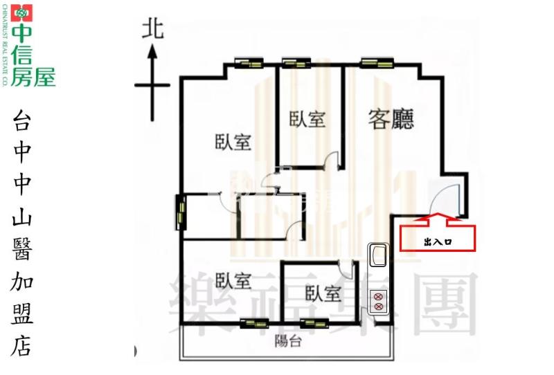 一中商圈雙十路免千萬四房房屋室內格局與周邊環境