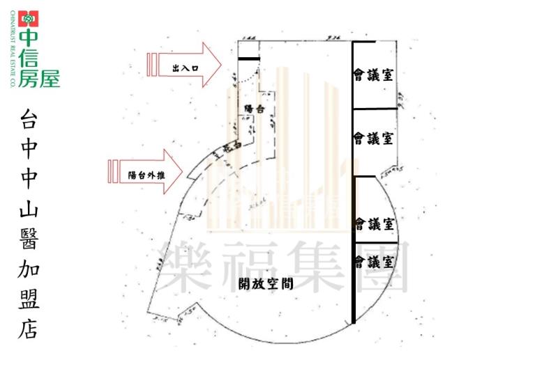 正中清路視野大空間商辦附平車房屋室內格局與周邊環境