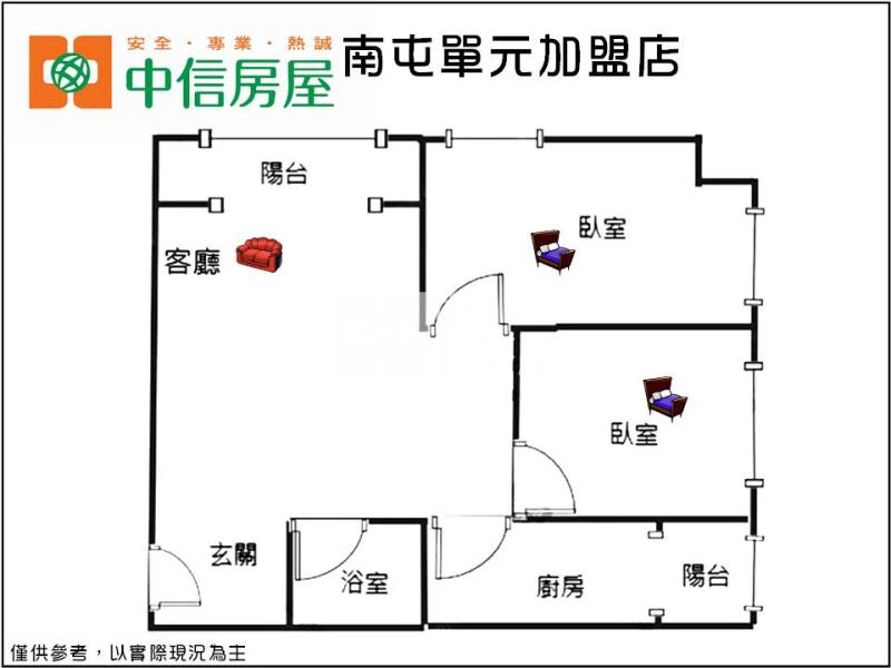 教育大學旁溫馨美2房房屋室內格局與周邊環境