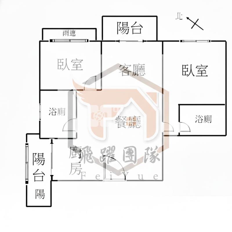 河美御景稀有兩房平車雙衛浴景觀戶房屋室內格局與周邊環境