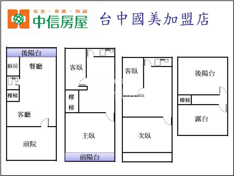 太平工業區前院車庫別墅B房屋室內格局與周邊環境