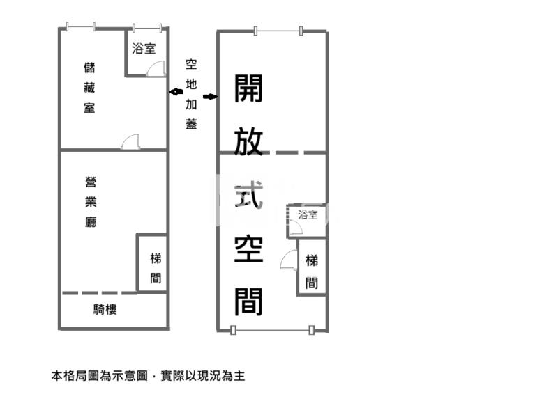中原商圈1+2樓店面房屋室內格局與周邊環境