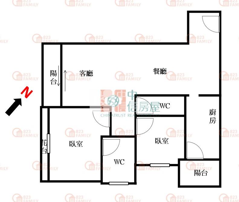 新光特區聚佳大值全新兩房平車房屋室內格局與周邊環境