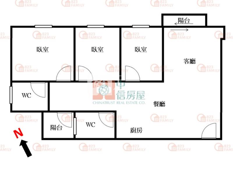 鴻邑璞臻中國醫BOT三房平車房屋室內格局與周邊環境