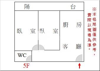 延平市場5F二房寓房屋室內格局與周邊環境