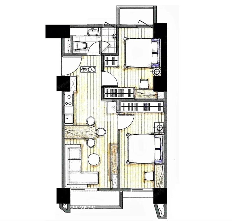 獨家!自由篇章兩房平車捷運宅房屋室內格局與周邊環境