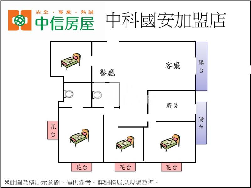 中科莎士比亞3+1房格局佳房屋室內格局與周邊環境