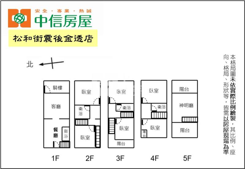 松和街震後金透店房屋室內格局與周邊環境