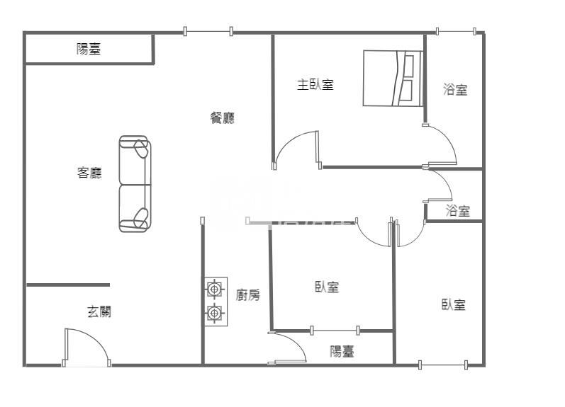 近G02站-易家謙悅3+1房+平車房屋室內格局與周邊環境
