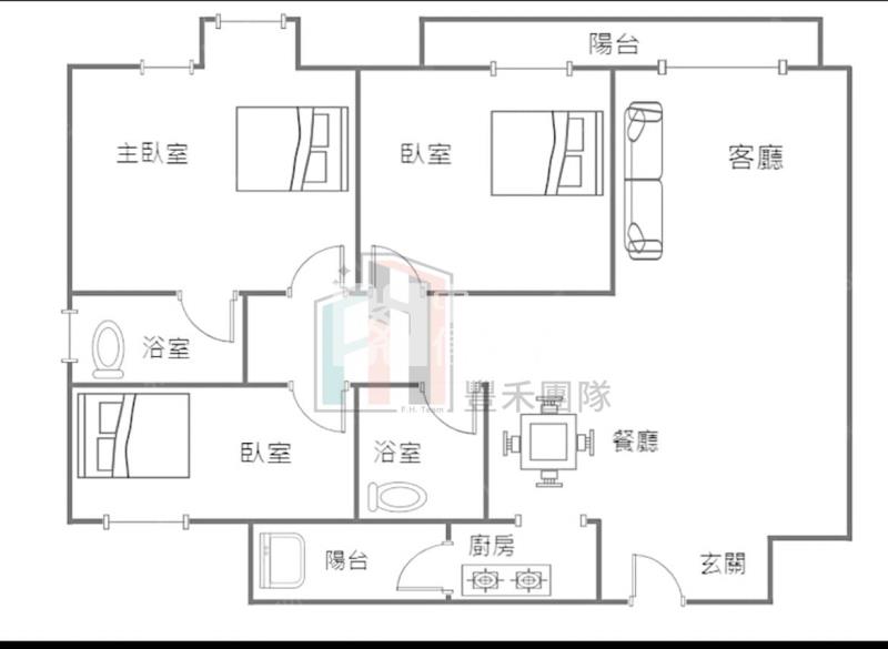 【豐禾】專-近藝文特區裝潢大三房+車房屋室內格局與周邊環境