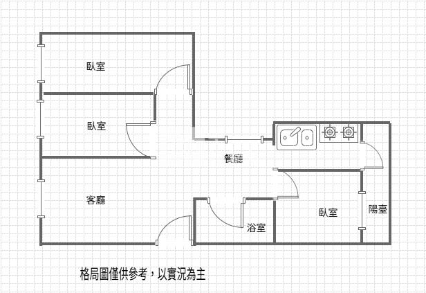 內壢家樂福/火車前站 全新整理二樓美三房房屋室內格局與周邊環境