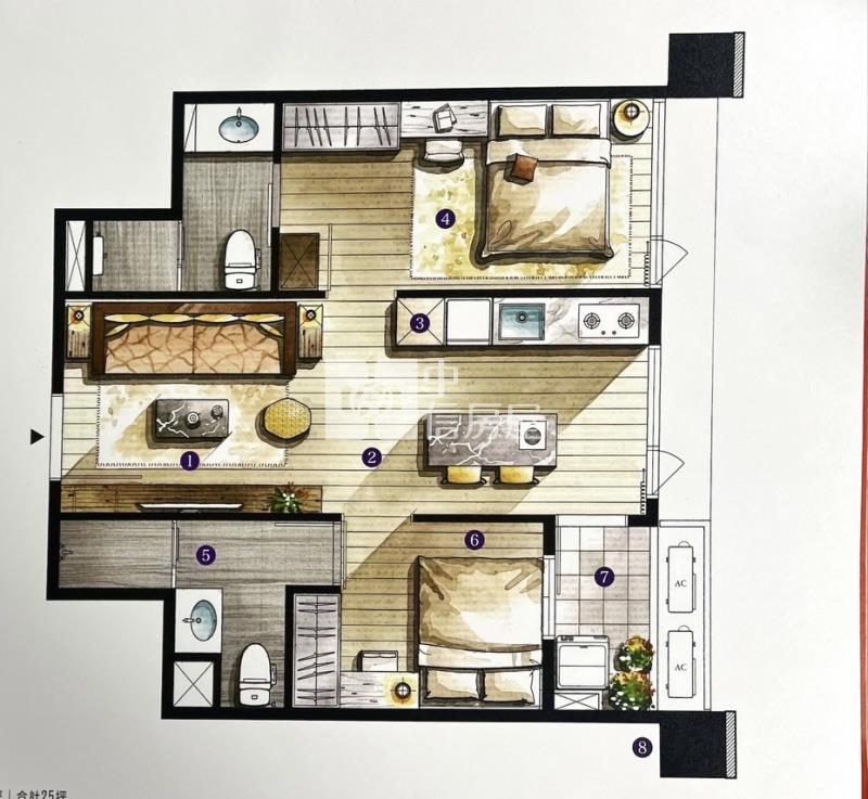 青埔時尚苑2房車房屋室內格局與周邊環境