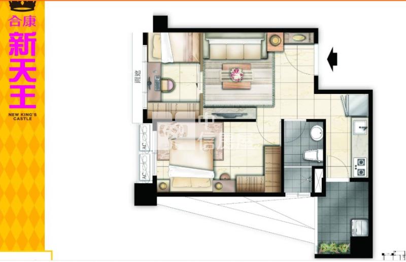 【安家】內壢前站合康新天王有客廳大套房房屋室內格局與周邊環境