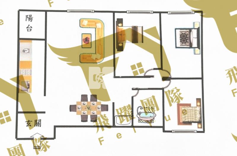 稀有新西華3房車房屋室內格局與周邊環境