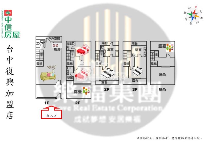(永福居)長億公園旁全新電梯別墅房屋室內格局與周邊環境