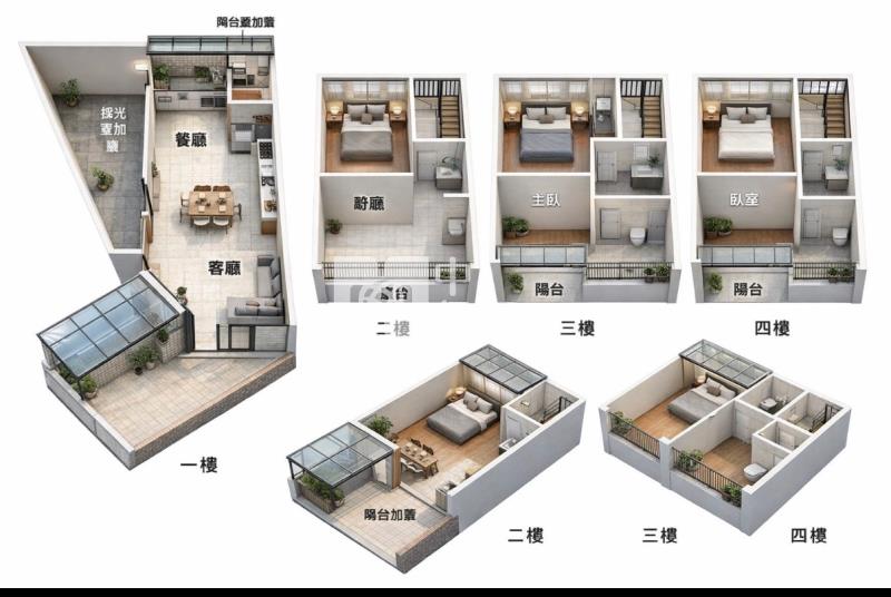平鎮大全聯秧玥行館大地坪電梯雙車別墅房屋室內格局與周邊環境