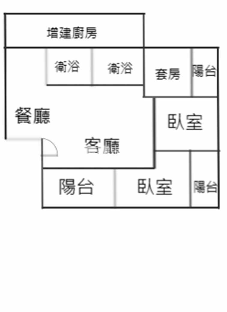 市區公寓2樓邊間三房超低公設房屋室內格局與周邊環境