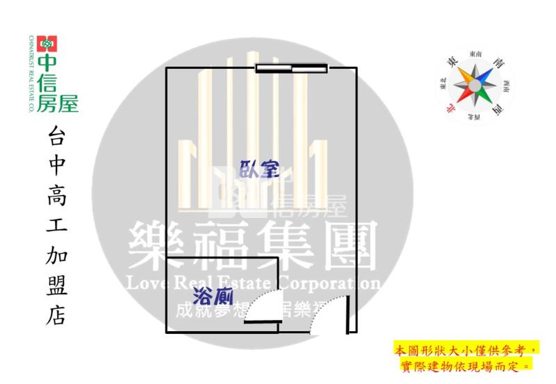 近中山醫/大慶生活圈最低價無限視野美套房房屋室內格局與周邊環境