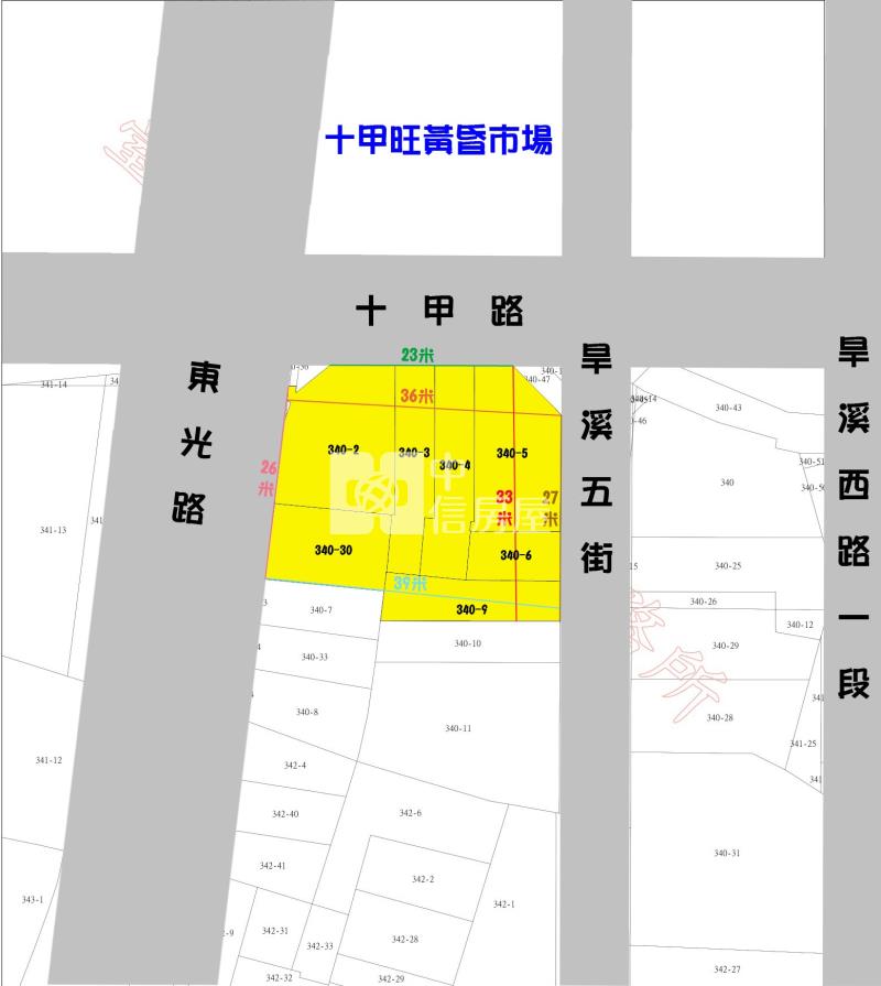 十甲x東光三面臨路住二角地房屋室內格局與周邊環境