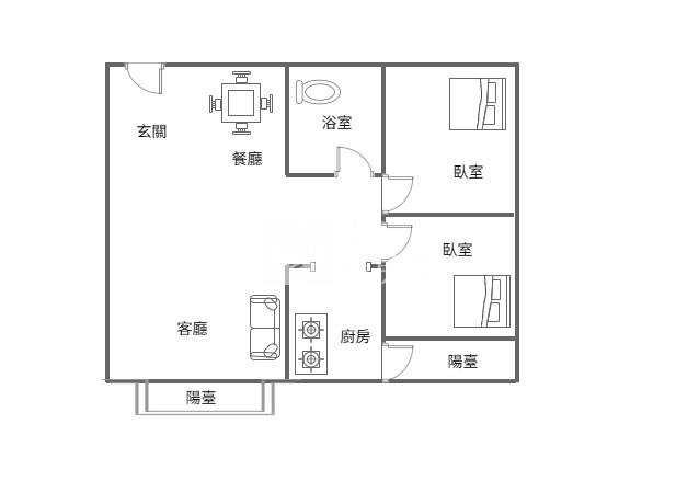 中國醫|大城三月花見|大兩房車位樹梢戶房屋室內格局與周邊環境