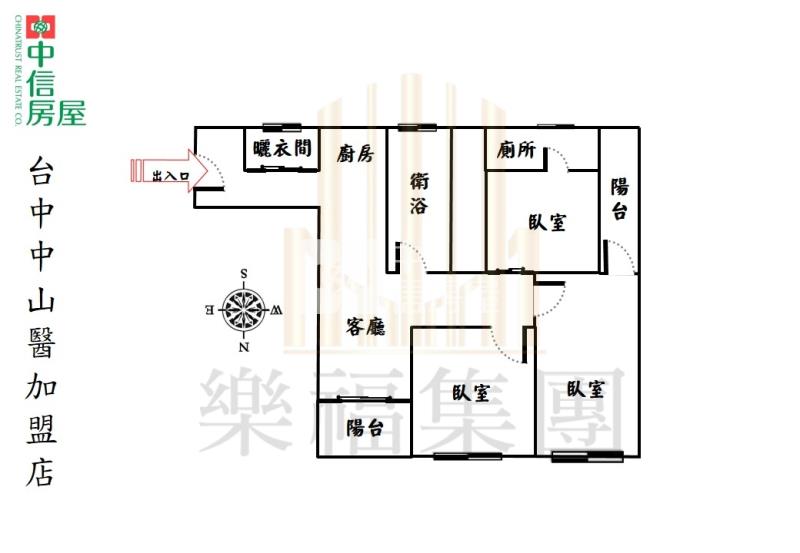 正十期重劃區2樓景觀超美戶房屋室內格局與周邊環境