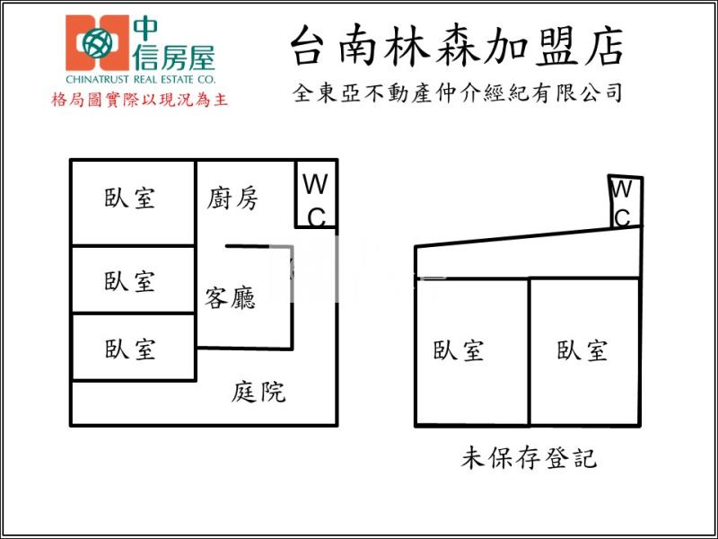 安平古堡旁大地坪角窗平房房屋室內格局與周邊環境