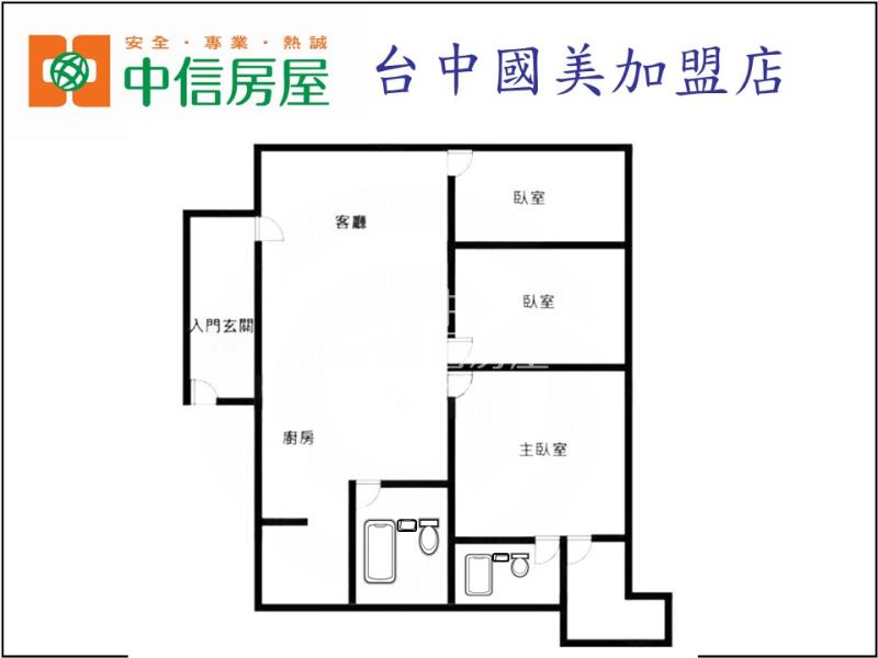 東海商圈三房美寓房屋室內格局與周邊環境
