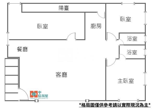 ▲女中旁實惠平地三樓房屋室內格局與周邊環境