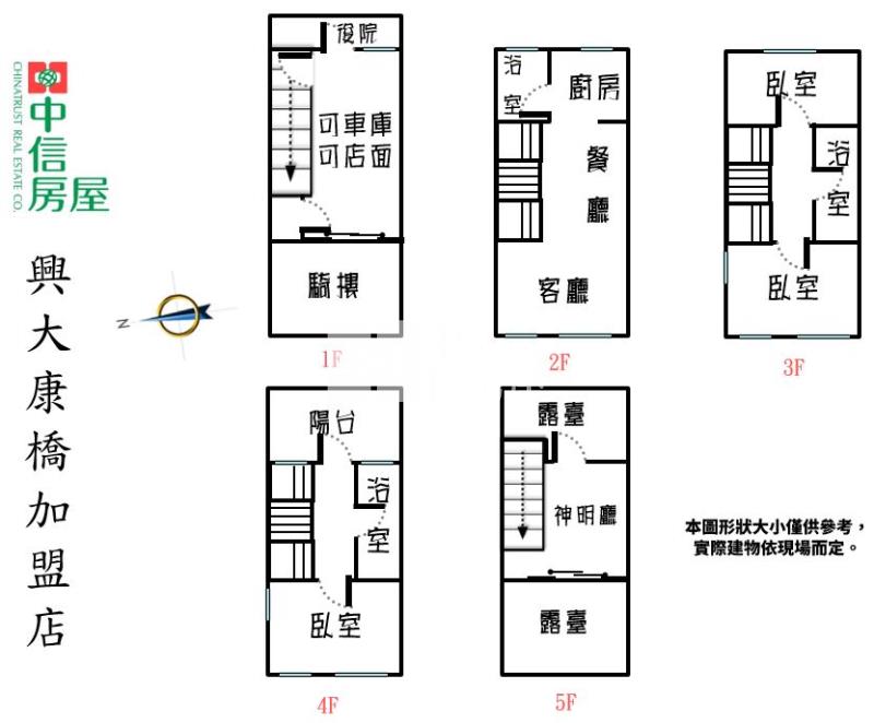 泓大重劃區臨8米路精美裝潢三面採光邊間雙車透天房屋室內格局與周邊環境